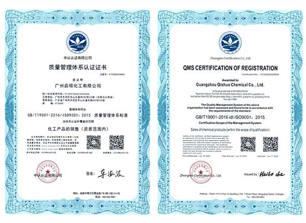 ISO Quality Management System Certification